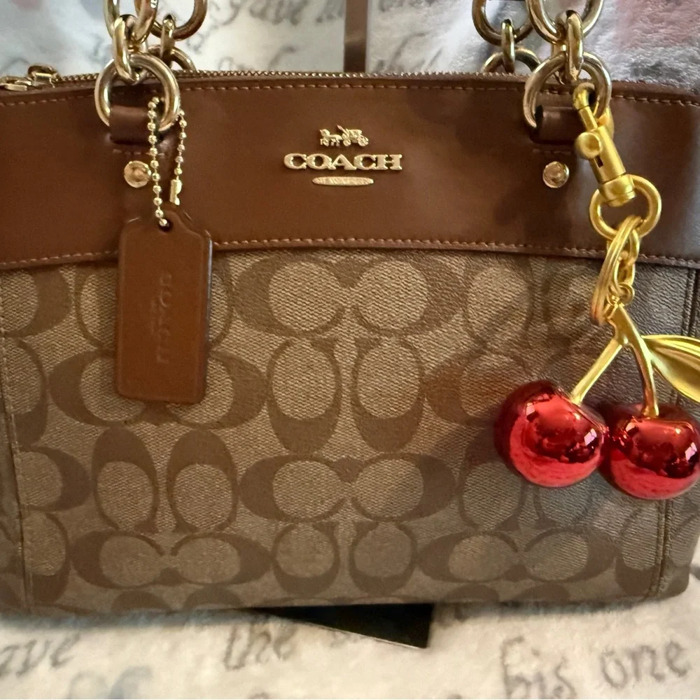 Coach Mini Brooke Carryall in signature canvas Style No. F26139 with straps EUC - Picture 3 of 16